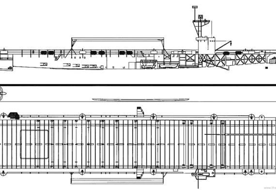 Авианосец NMF Dixmude [ex USS CVE-30 Charger Escort Carrier] - чертежи, габариты, рисунки